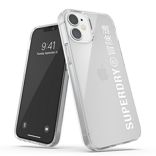 Etui SuperDry Snap na iPhone 12 mini Clear Case - białe 42593-2285053