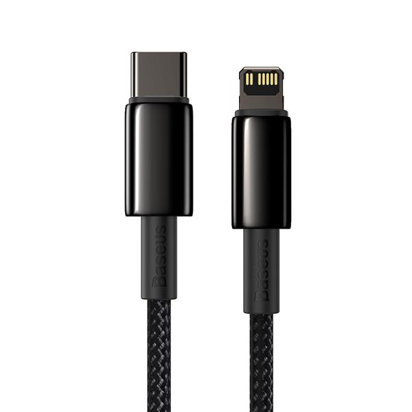 Baseus kabel Tungsten PD USB-C - Lightning 1,0 m czarny 20W-2066496
