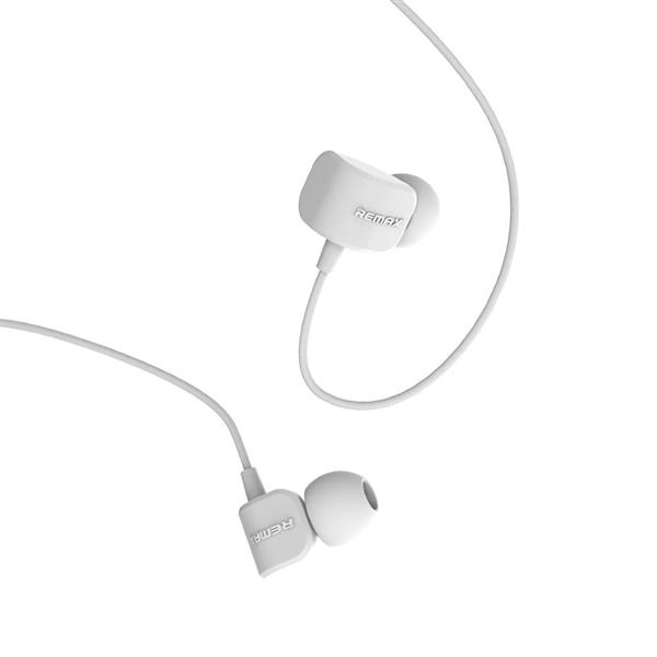 Remax dokanałowe słuchawki z mikrofonem i pilotem biały (RM-502 white)-2143016