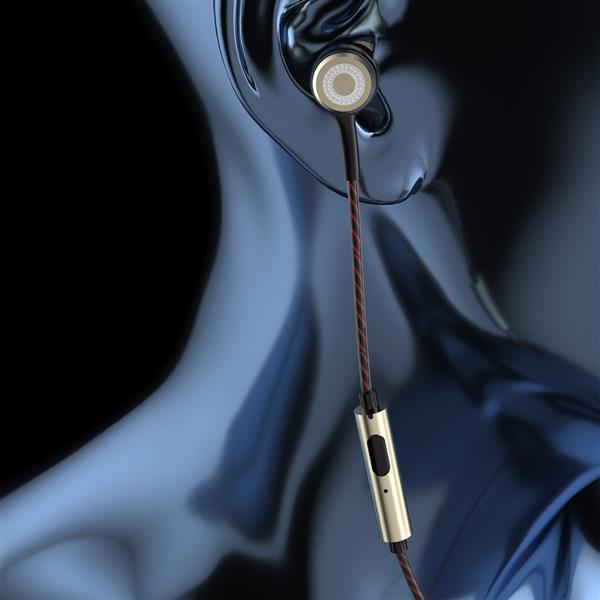 Dudao dokanałowe słuchawki zestaw słuchawkowy z pilotem i mikrofonem 3,5 mm mini jack srebrny (X12PRO-Silver)-2205476