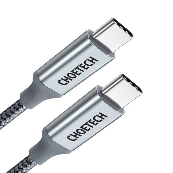 Choetech kabel przewód USB Typ C - USB Typ C 5A 100 W Power Delivery 480 Mbps 1,8 m szary (XCC-1002-GY)-2218921