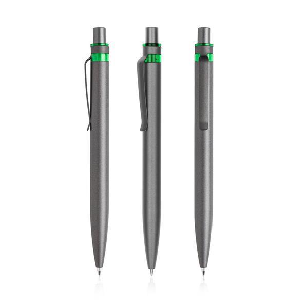 Aluminiowy długopis z recyklingu z kolorowym akcentem-2984276