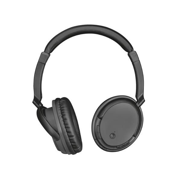 Trust słuchawki bezprzewodowe nauszne Kodo czarne metaliczne-1206794