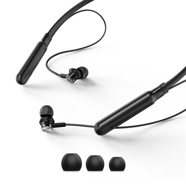 Proda Kamen dokanałowe bezprzewodowe słuchawki Bluetooth z pałąkiem na szyję czarny (PD-BN200 black)-2147459