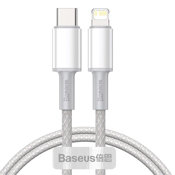 Baseus kabel USB Typ C - Lightning szybkie ładowanie Power Delivery 20 W 1 m biały (CATLGD-02)-2170788