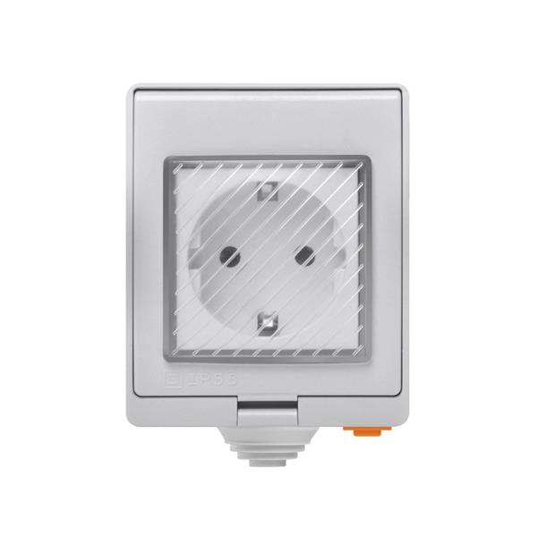 Sonoff S55TPE Inteligentne elektryczne gniazdo zewnętrzne wodoodporne Wi-Fi DE gniazdo Typ F biały (IM190314004)-2187481