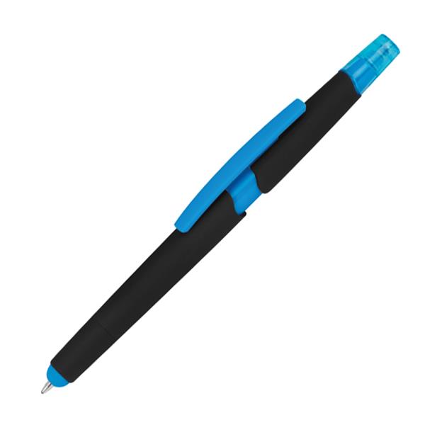 Długopis plastikowy do ekranów dotykowych z zakreślaczem-2367472