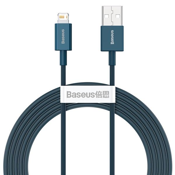 Baseus kabel Superior USB - Lightning 2,0 m 2,4A niebieski-3029701