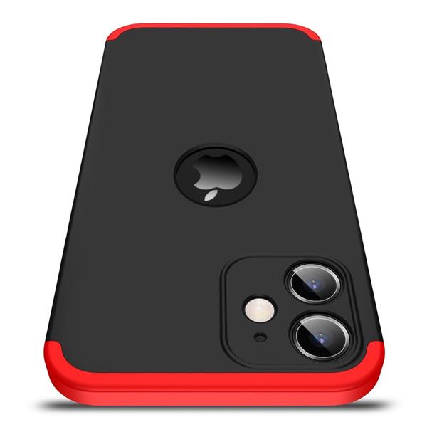 GKK 360 Protection Case etui na całą obudowę przód + tył iPhone 12 mini czarno-czerwony-2167954