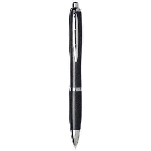 Długopis Nash ze słomy pszenicznej z chromowaną skuwką-2311128
