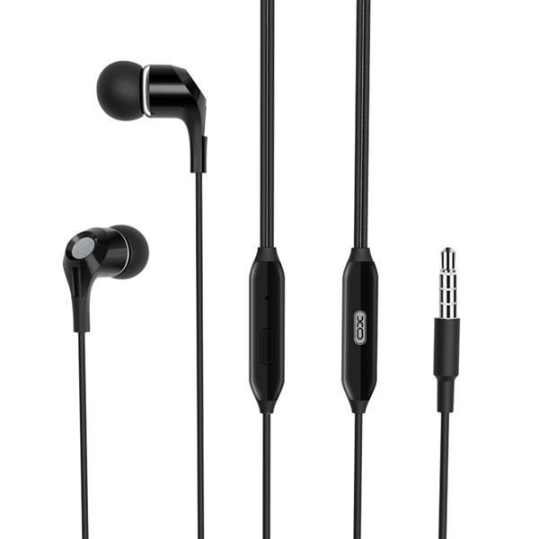 XO słuchawki przewodowe EP4 jack 3,5mm dokanałowe czarne-2097233