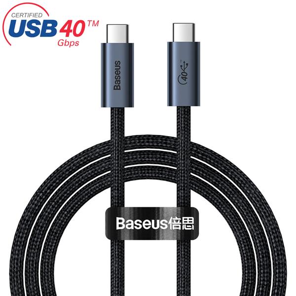 Baseus Flash Series kabel USB4 40Gbps USB Typ C - USB Typ C wideo 8K 60Hz 100W szary (CASS010014)-2240952