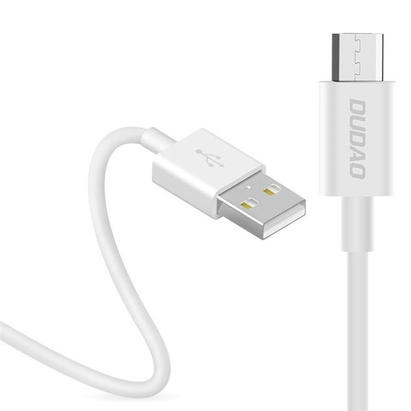 Dudao przewód kabel USB / micro USB 3A 1m biały (L1M white)-2148258