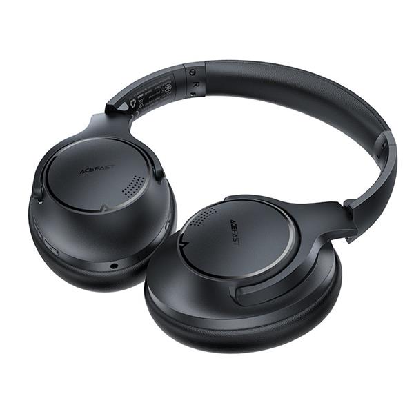 Acefast wokółuszne słuchawki bezprzewodowe Bluetooth 5.0 Hybrid ANC (aktywna redukcja szumów) wodoodporne IPX4 czarny (H1 black)-2270465