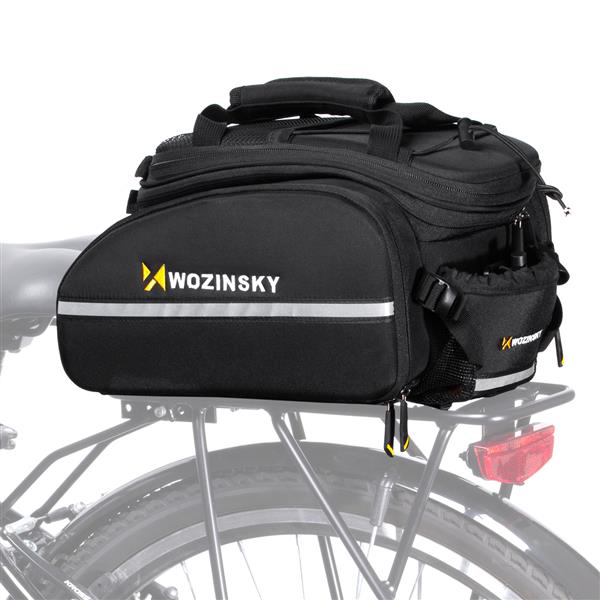 Wozinsky duża torba rowerowa na bagażnik 35l + pokrowiec przeciwdeszczowy czarny (WBB19BK)-3101856