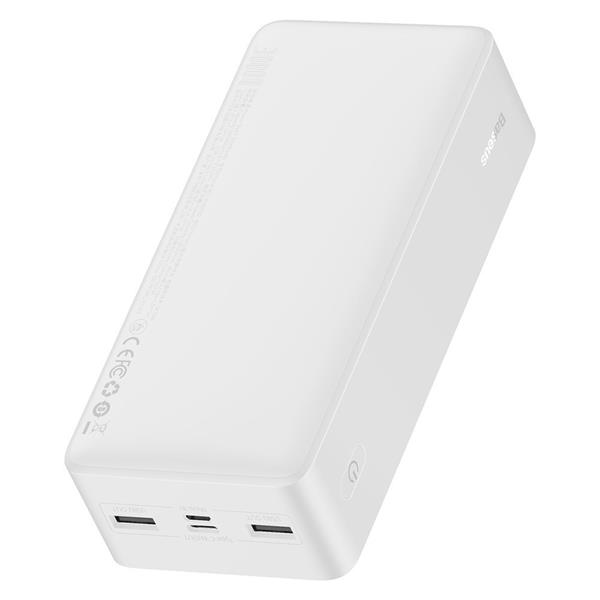 Baseus Bipow power bank 30000mAh 2x USB / USB Typ C / micro USB 15W biały (PPDML-K02)-2237608