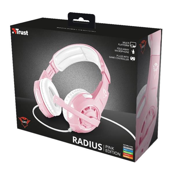 TRUST Słuchawki przewodowe gamingowe GXT 310P RADIUS różowe-1206148