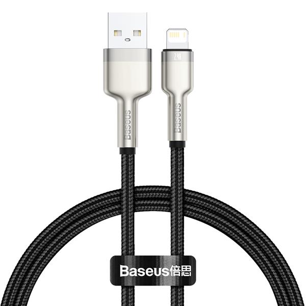 Baseus kabel Cafule Metal USB - Lightning 2,4A 0,25 m czarny-2066451