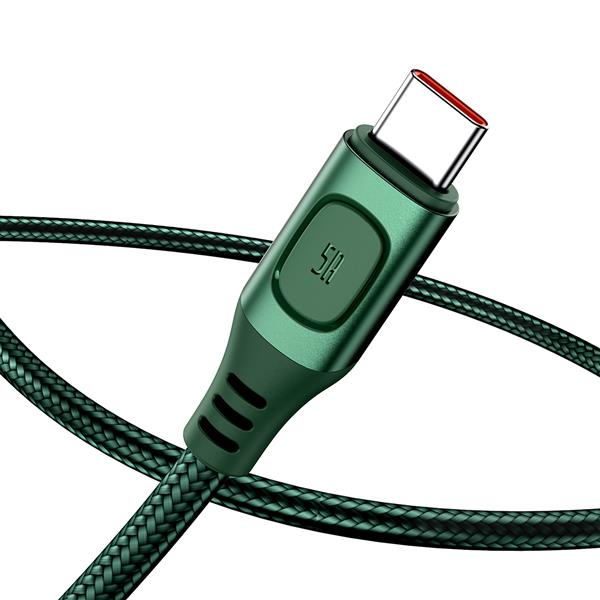 Baseus kabel Flash USB - USB-C 1,0 m 5A zielony-2090728
