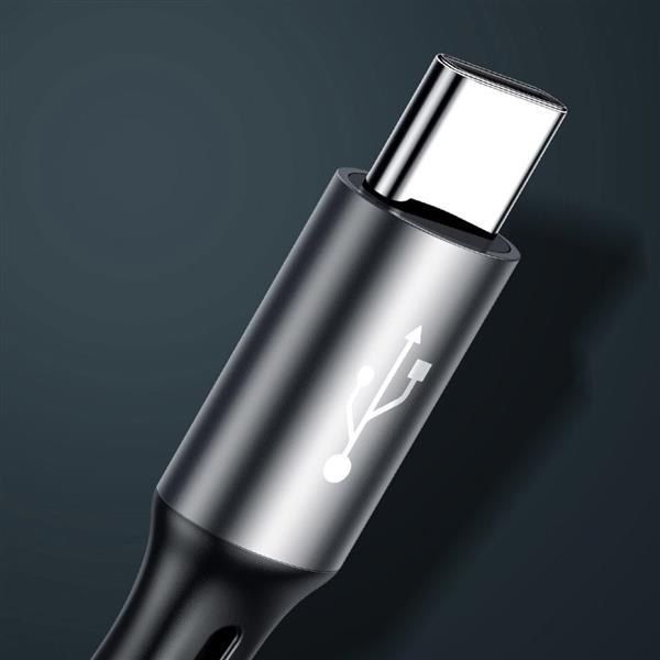 Baseus Fabric rozwijany kabel 3w1 USB - micro USB / Lightning / USB-C 3.5A 35cm - 120cm szary (CAMLT-BYG1)-2142940