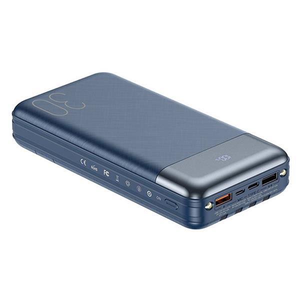 Remax Hunergy power bank 30000mAh 22,5W 2x USB / 1x USB Typ C Power Delivery Quick Charge niebieski (RPP-199 Blue)-2201654