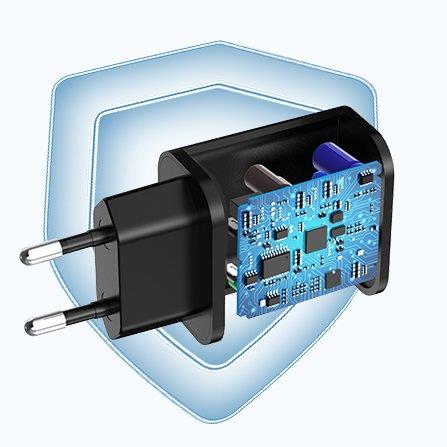 Choetech ładowarka sieciowa USB 18W Power Delivery czarny (Q5003-EU)-2218641