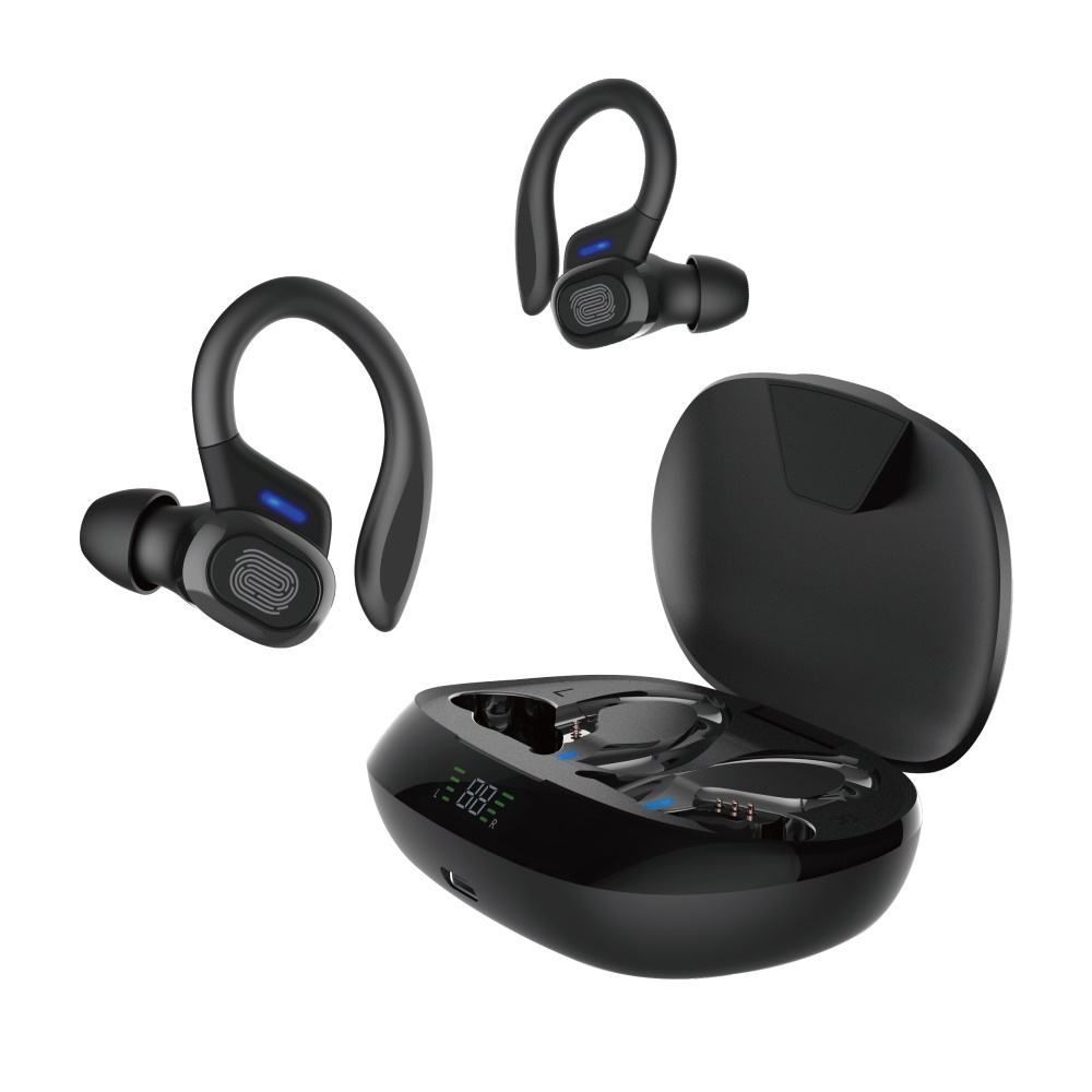 Devia słuchawki Bluetooth TWS Pop1 czarne sportowe-2069782