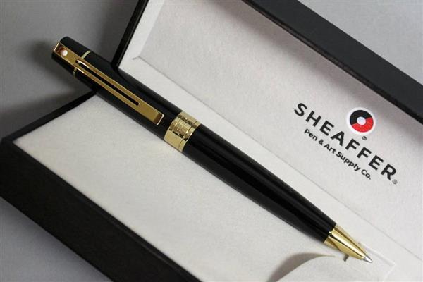 9325 Długopis Sheaffer kolekcja 300, czarny, wykończenia w kolorze złotym-3039559