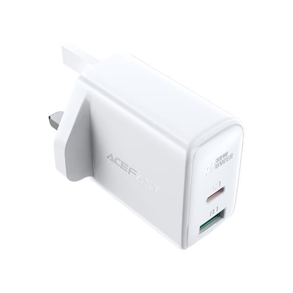 Acefast szybka ładowarka sieciowa USB / USB Typ C 32W Power Delivery wtyczka UK biały (A8 UK white)-2270969