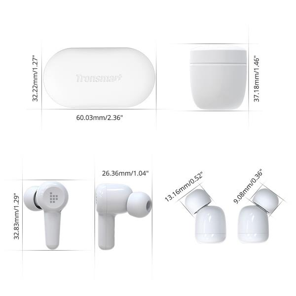Tronsmart Apollo Air + TWS ANC dokanałowe wodoodporne bezprzewodowe słuchawki Bluetooth 5.2 biały (372453)-2212059