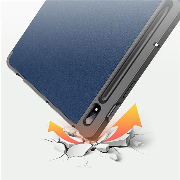 DUX DUCIS Domo składany pokrowiec etui na tablet z funkcją Smart Sleep podstawka Samsung Galaxy Tab S7+ (S7 Plus) / S7 FE / Tab S8+ (S8 Plus) niebieski-2164224