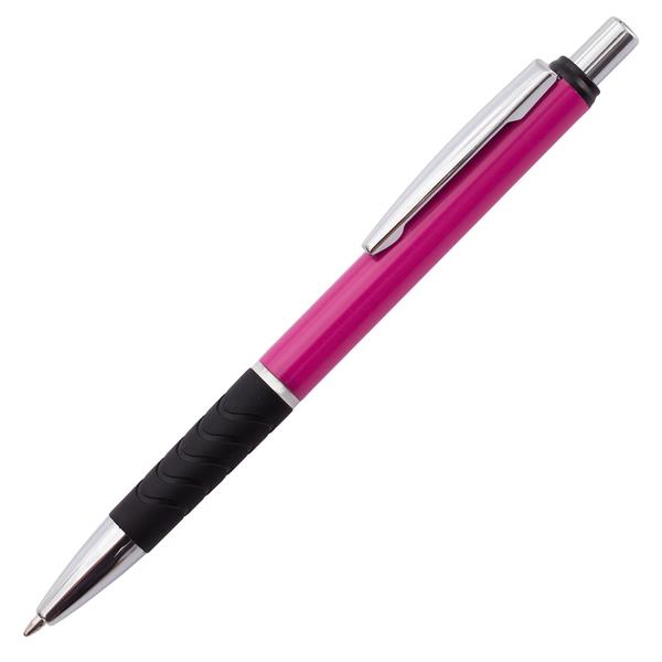 Długopis Andante Solid, różowy/czarny-2011823
