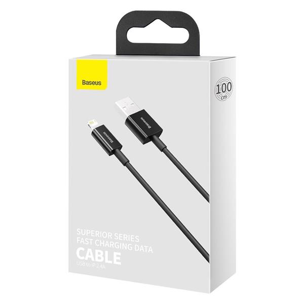 Baseus kabel Superior USB - Lightning 1,0 m 2,4A czarny-3016344