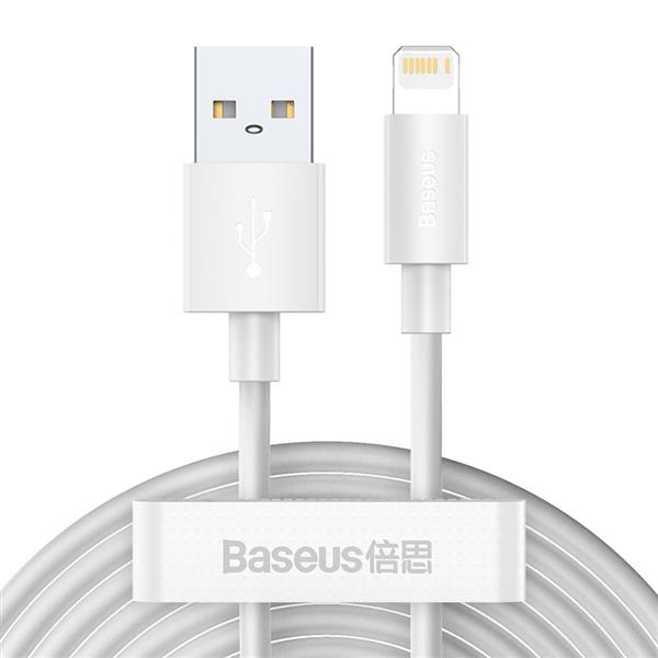 Baseus 2x kabel USB - Lightning szybkie ładowanie Power Delivery 1,5 m biały (TZCALZJ-02)-2168515