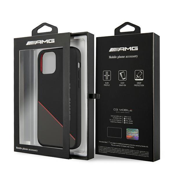 AMG AMHCP12MRGDBK iPhone 12/12 Pro czarny/black hardcase Silicone Two Tones-2406109