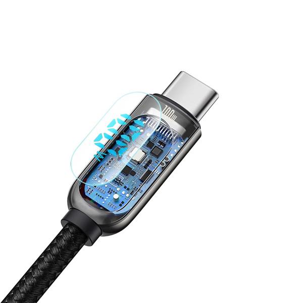 Baseus kabel Display PD USB-C - USB-C 1,0 m czarny 100W-2067663