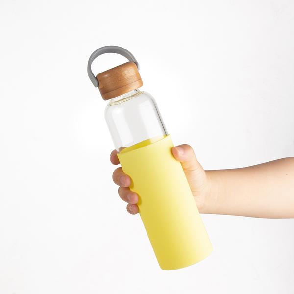 Szklana butelka Refresh 560 ml, żółty-1622942