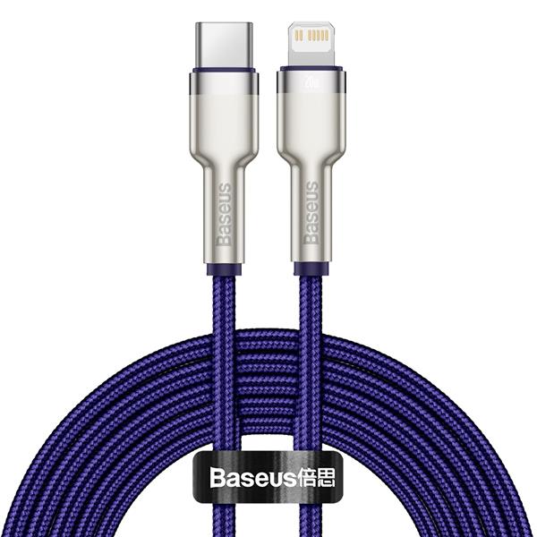 Baseus kabel Cafule Metal PD USB-C - Lightning 2,0 m fioletowy 20W-2107901
