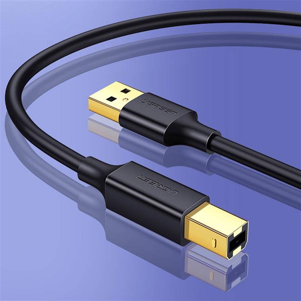 Ugreen kabel przewód do drukarki USB-A - USB-B 480Mb/s 5m czarny (US135)-2964410