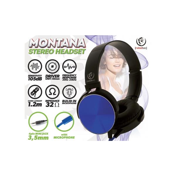 Rebeltec słuchawki przewodowe Montana nauszne stereo z mikrofonem czarne-2066107