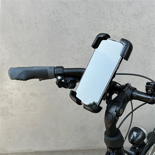 Wozinsky mocny uchwyt na telefon na kierownicę roweru, motocykla, hulajnogi czarny (WBHBK6)-2390602