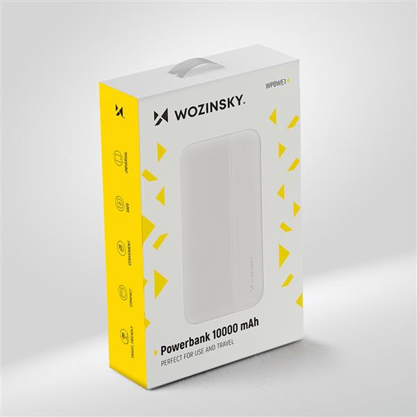 Wozinsky powerbank 10000mAh 2 x USB biały (WPBWE1)-2622204