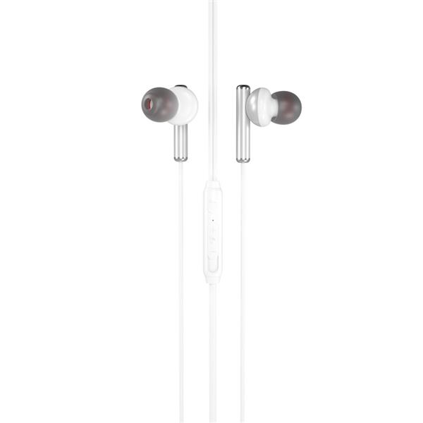 XO słuchawki przewodowe EP32 jack 3,5mm dokanałowe białe-2092745