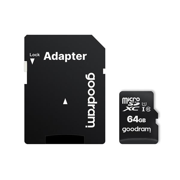 Goodram Microcard 64 GB karta pamięci micro SD XC UHS-I class 10, adapter SD (M1AA-0640R12)-2158917