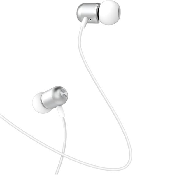 XO słuchawki przewodowe EP5 jack 3,5mm dokanałowe srebrne-2113170
