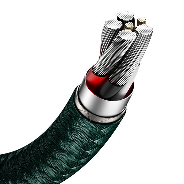 Baseus kabel Cafule Metal USB - USB-C 1,0 m zielony 40W-2099745