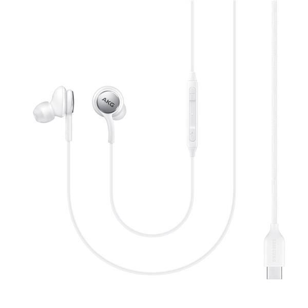 Samsung AKG przewodowe słuchawki dokanałowe USB Typ C biały (EO-IC100BWEGEU)-2181598