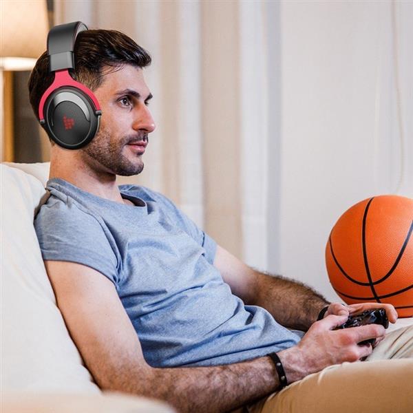 Tronsmart Shadow gamingowe bezprzewodowe słuchawki z mikofonem dla graczy czerwony (372309)-2177186
