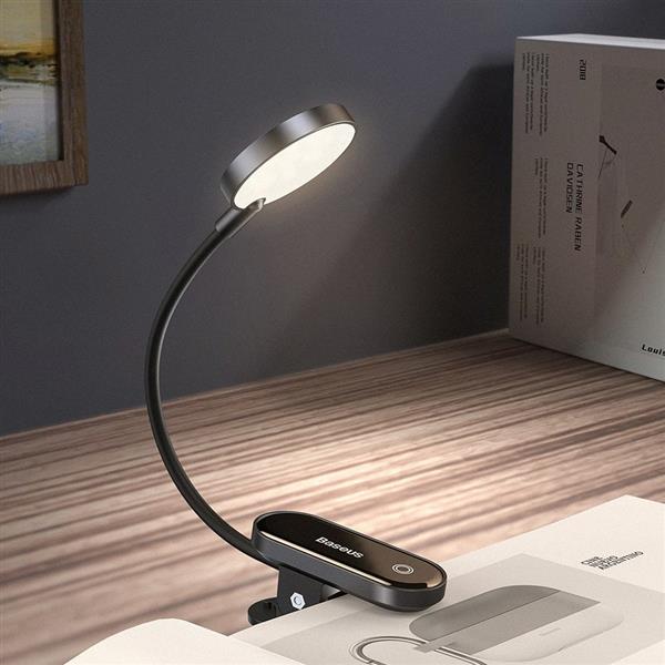 Baseus mini lampka lampa LED z klipsem szary (DGRAD-0G)-2157052