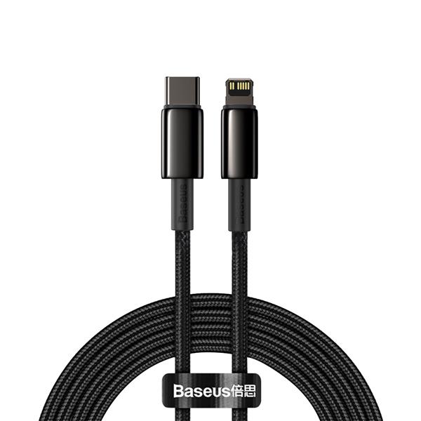 Baseus kabel Tungsten PD USB-C - Lightning 2,0 m czarny 20W-2099774